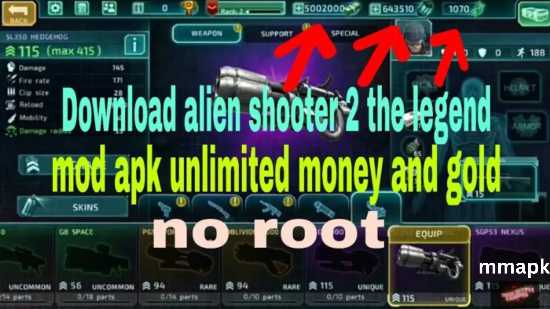 Alien shooter 2 money