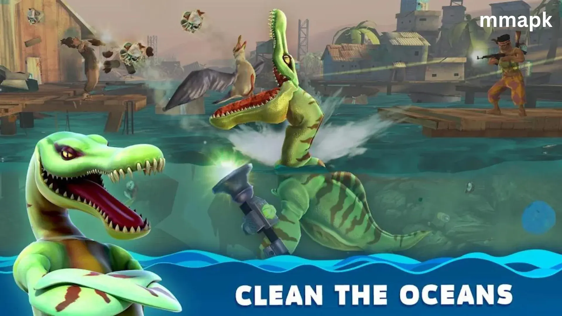 Hungry Shark World MOD APK clean the ocean