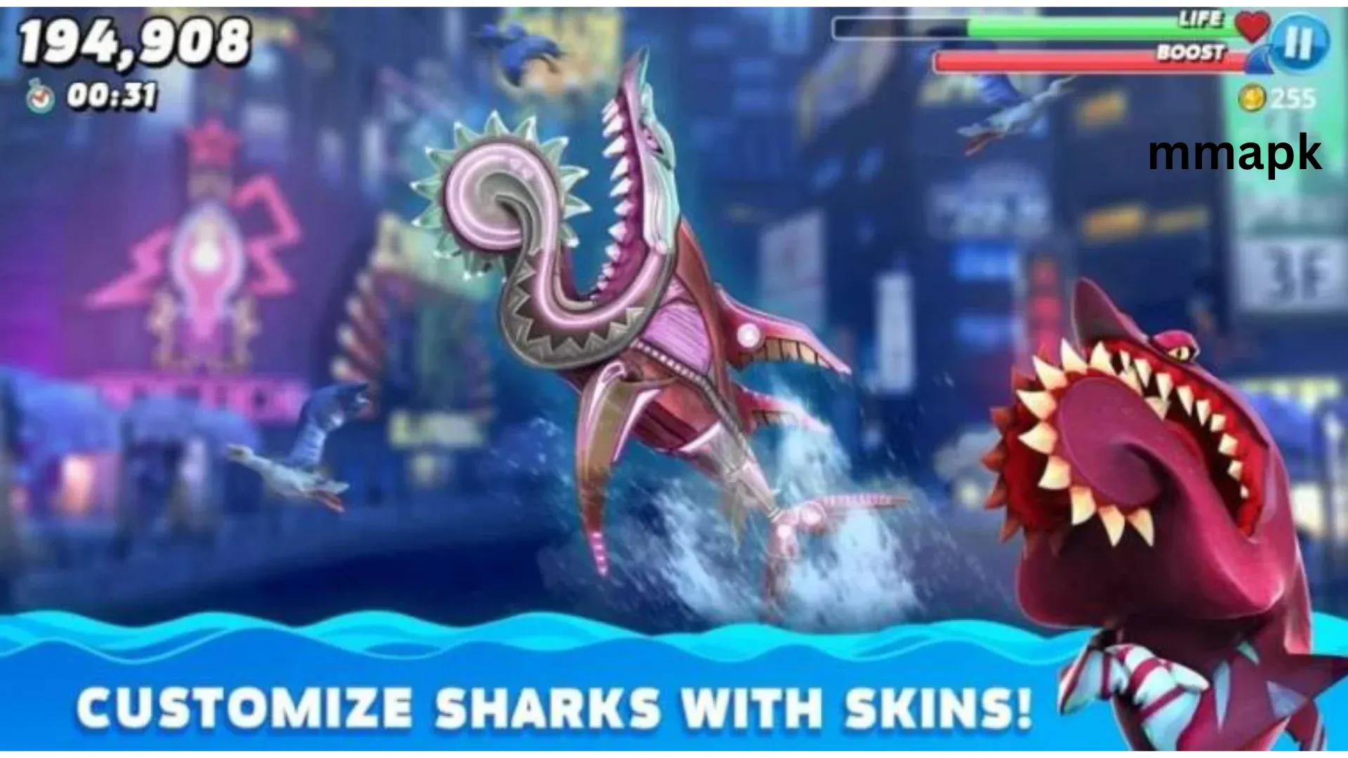 Hungry Shark World MOD APK skins